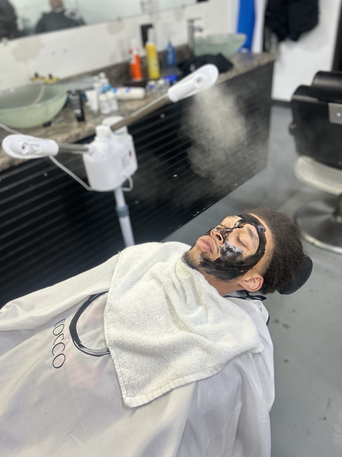 Facial mask and steam service by Mariah