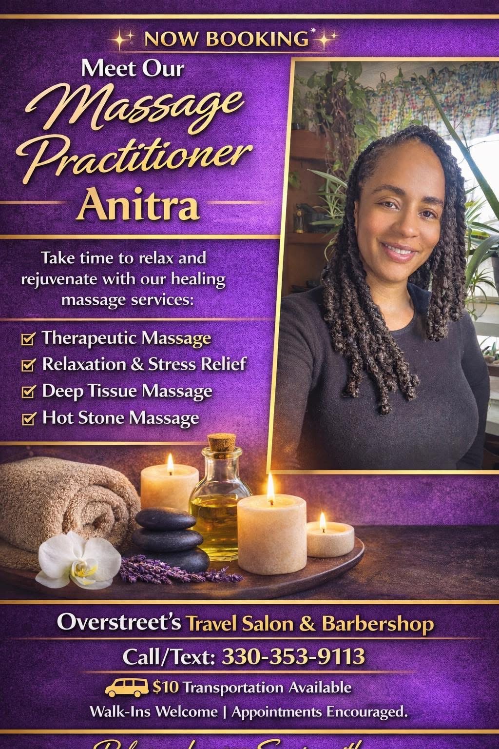 Anitra massage flyer